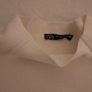 Zara Creme Long Sleeve Top